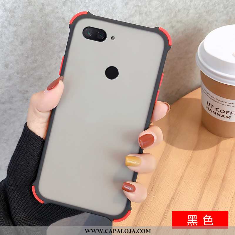 Capa Xiaomi Mi 8 Lite Criativas Cor De Contraste Telinha Capas Vermelho, Xiaomi Mi 8 Lite Tendencia 