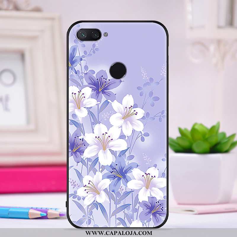 Capa Xiaomi Mi 8 Lite Criativas Primavera Pequena Feminino Roxo, Capas Xiaomi Mi 8 Lite Bonitos Prom