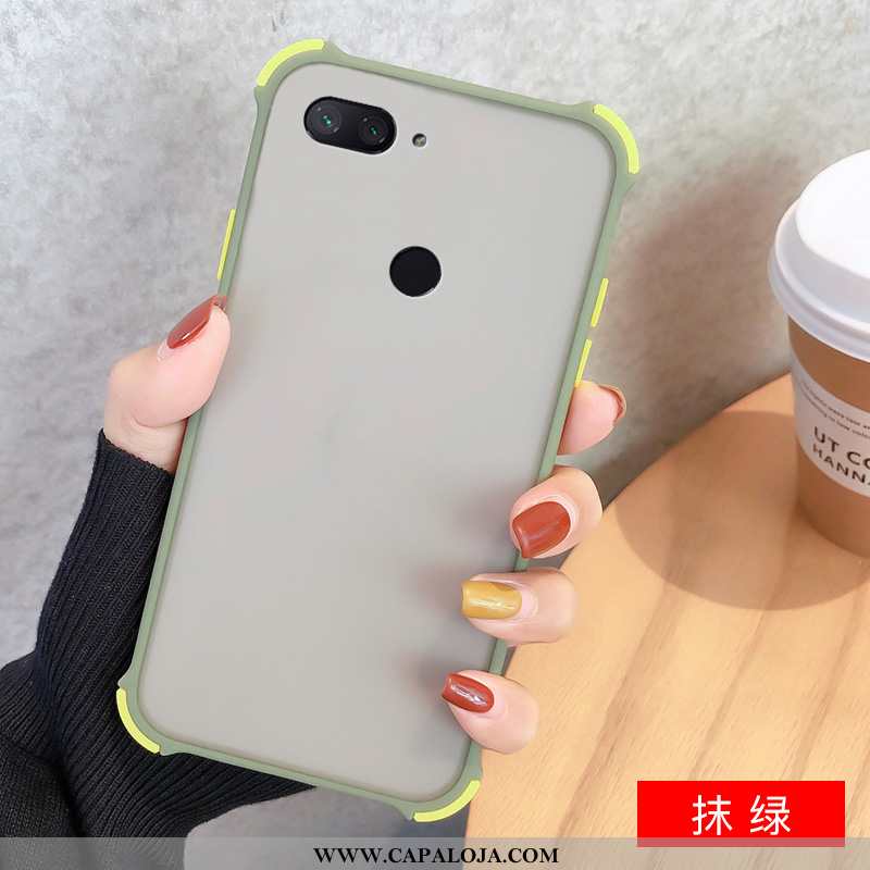 Capa Xiaomi Mi 8 Lite Criativas Resistente Malha Verde, Capas Xiaomi Mi 8 Lite Tendencia Online