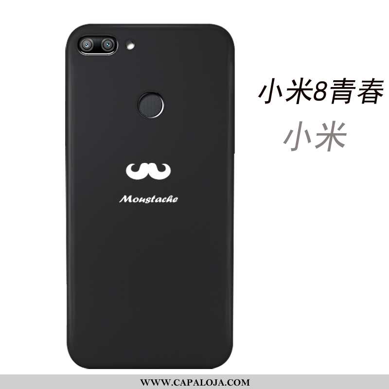 Capa Xiaomi Mi 8 Lite Fosco Soft Masculino Telemóvel Preto, Capas Xiaomi Mi 8 Lite Personalizado Bar