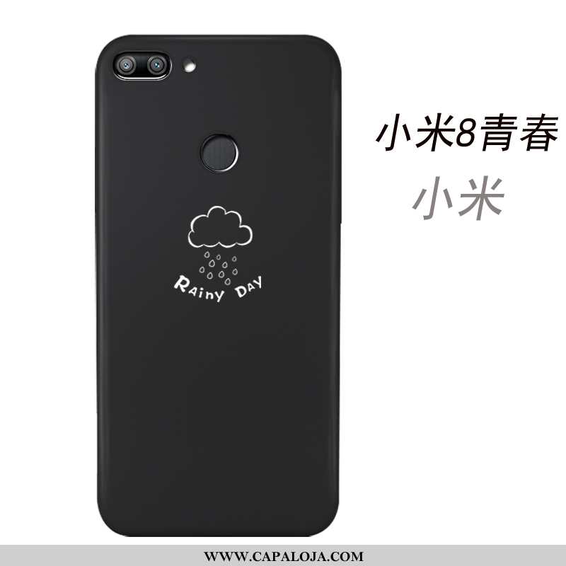 Capa Xiaomi Mi 8 Lite Fosco Soft Masculino Telemóvel Preto, Capas Xiaomi Mi 8 Lite Personalizado Bar