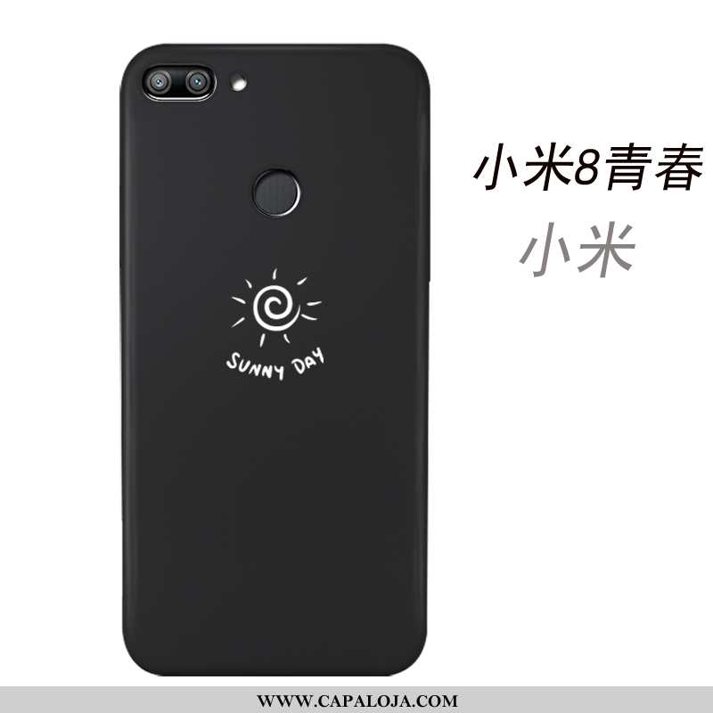 Capa Xiaomi Mi 8 Lite Fosco Soft Masculino Telemóvel Preto, Capas Xiaomi Mi 8 Lite Personalizado Bar