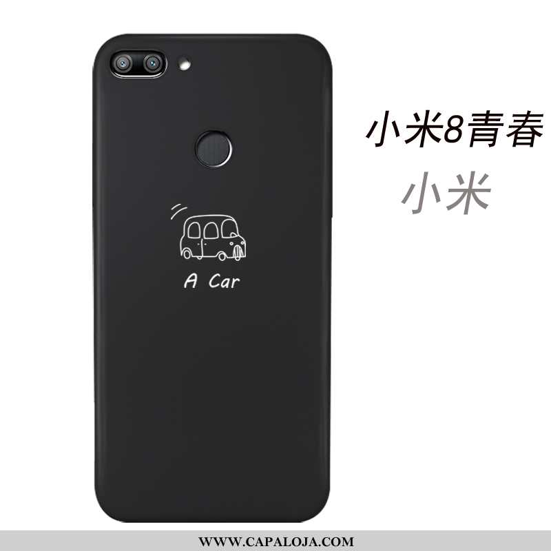 Capa Xiaomi Mi 8 Lite Fosco Soft Masculino Telemóvel Preto, Capas Xiaomi Mi 8 Lite Personalizado Bar