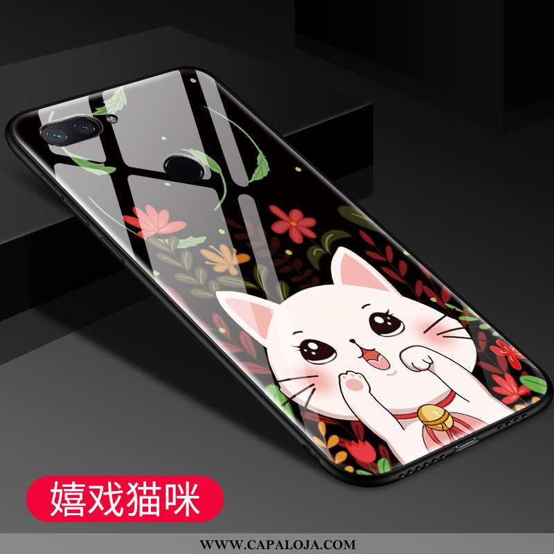 Capa Xiaomi Mi 8 Lite Moda Telinha Malha Primavera Rosa, Capas Xiaomi Mi 8 Lite Desenho Animado Comp