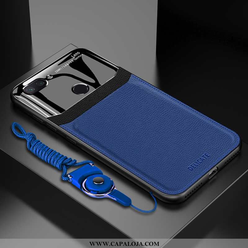 Capa Xiaomi Mi 8 Lite Protetoras Couro Malha Vermelha Preto, Capas Xiaomi Mi 8 Lite Silicone Baratos