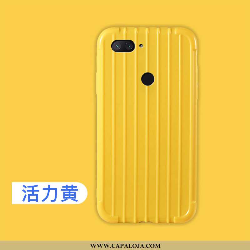 Capa Xiaomi Mi 8 Lite Protetoras Estiloso Tendencia Feminino Amarelo, Capas Xiaomi Mi 8 Lite Silicon