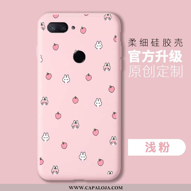 Capa Xiaomi Mi 8 Lite Protetoras Slim Cases Rosa, Capas Xiaomi Mi 8 Lite Silicone Baratas