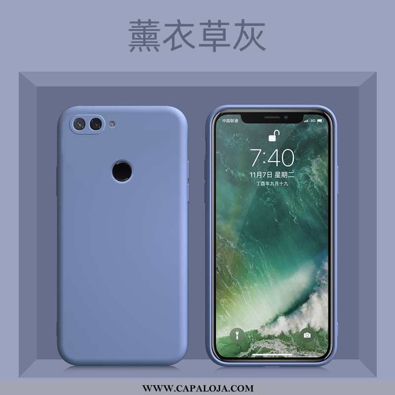 Capa Xiaomi Mi 8 Lite Silicone Capas Completa Malha Azul, Xiaomi Mi 8 Lite Fosco Venda