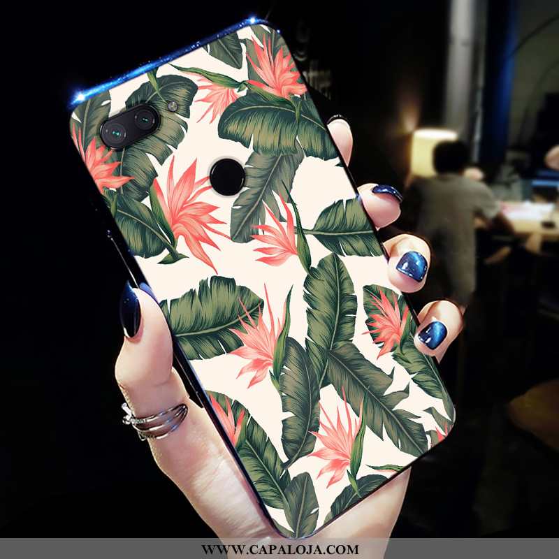 Capa Xiaomi Mi 8 Lite Soft Desenho Animado Completa Capas Verde, Xiaomi Mi 8 Lite Protetoras Barato