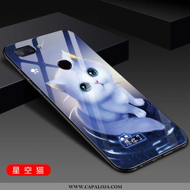 Capa Xiaomi Mi 8 Lite Tendencia Telemóvel Feminino Antiqueda Azul, Capas Xiaomi Mi 8 Lite Soft Barat