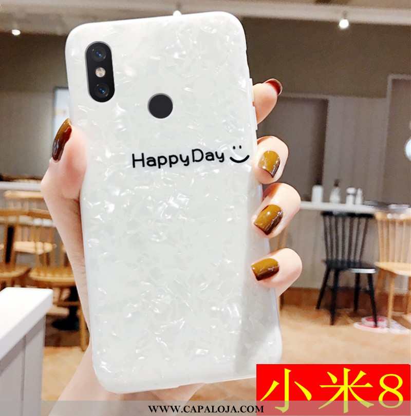 Capa Xiaomi Mi 8 Personalizado Fofas Antiqueda Soft Branco, Capas Xiaomi Mi 8 Criativas Baratos