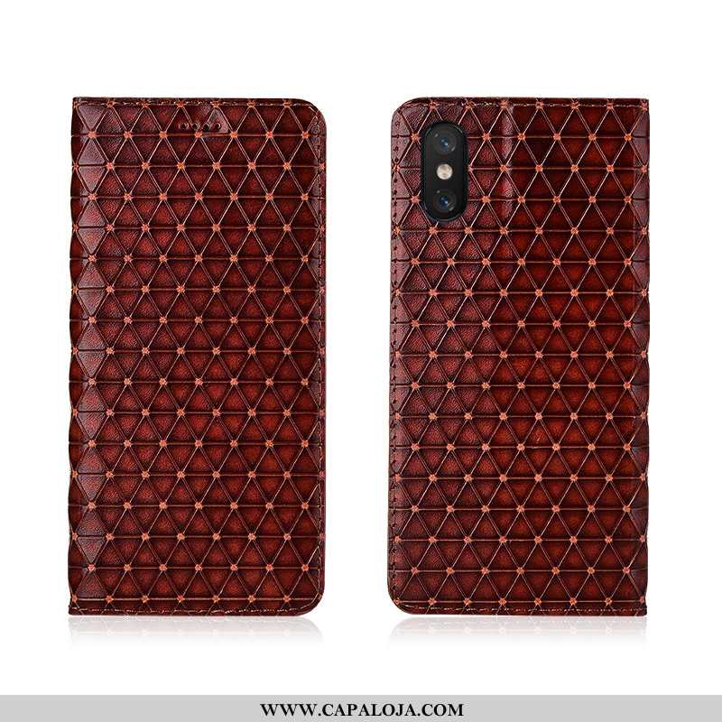 Capa Xiaomi Mi 8 Pro Couro Genuíno Tela Soft Antiqueda Rosa, Capas Xiaomi Mi 8 Pro Couro Baratos