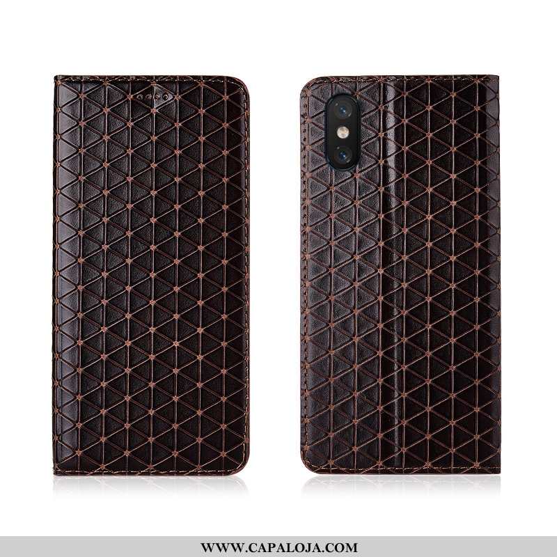 Capa Xiaomi Mi 8 Pro Couro Genuíno Tela Soft Antiqueda Rosa, Capas Xiaomi Mi 8 Pro Couro Baratos