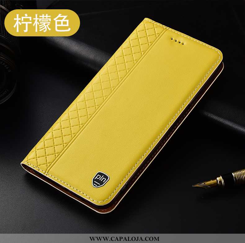 Capa Xiaomi Mi 8 Pro Couro Legitimo Discovery Capas Cases Amarelo, Xiaomi Mi 8 Pro Couro Baratos