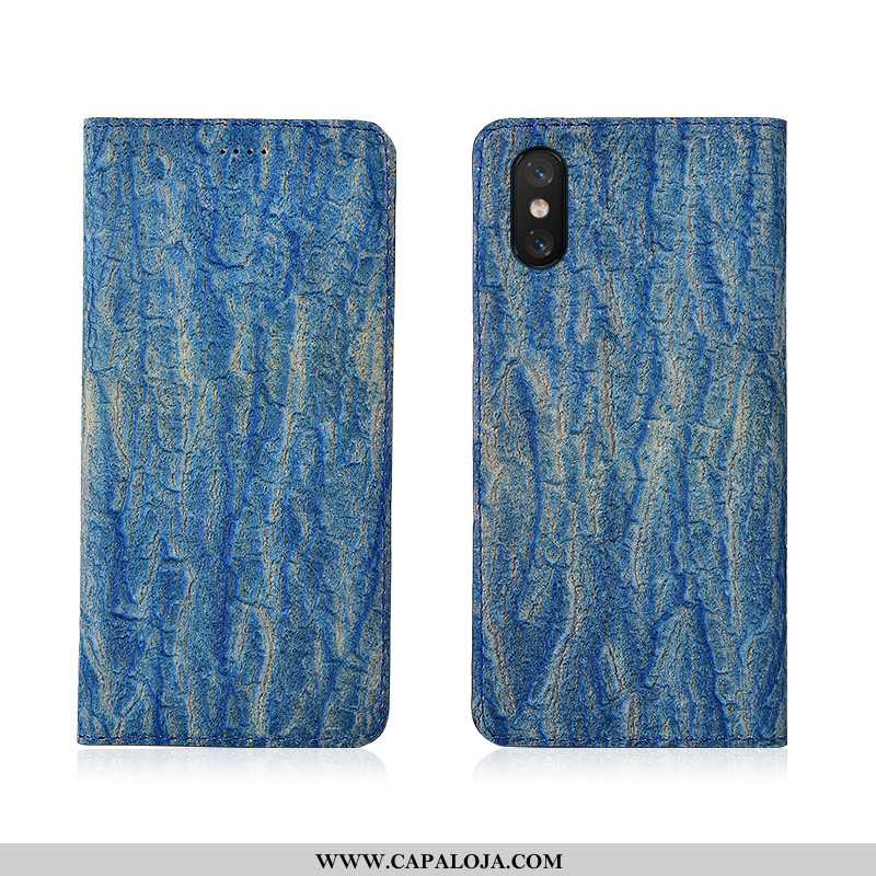 Capa Xiaomi Mi 8 Pro Couro Legitimo Discovery Silicone Cases Azul, Capas Xiaomi Mi 8 Pro Couro Venda