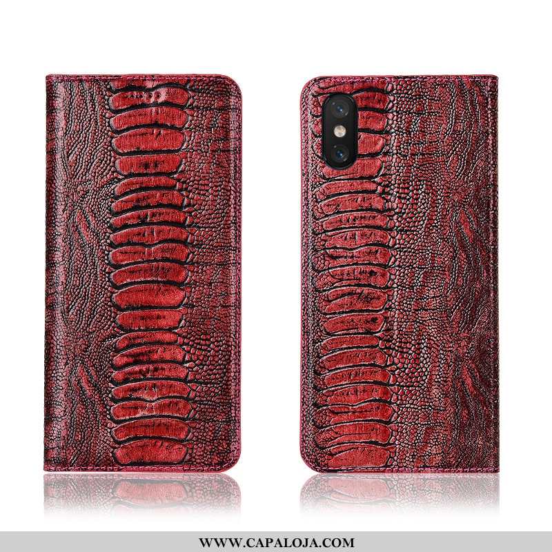 Capa Xiaomi Mi 8 Pro Couro Masculino Cases Telinha Bordô, Capas Xiaomi Mi 8 Pro Soft Online