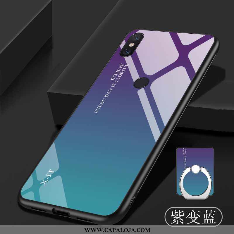 Capa Xiaomi Mi 8 Pro Protetoras Frente Novas Soft Azul, Capas Xiaomi Mi 8 Pro Vidro Promoção