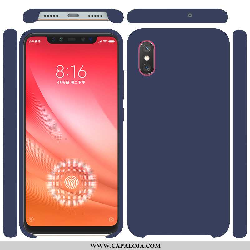 Capa Xiaomi Mi 8 Pro Silicone Capas Telemóvel Lisas Roxo, Xiaomi Mi 8 Pro Discovery Online