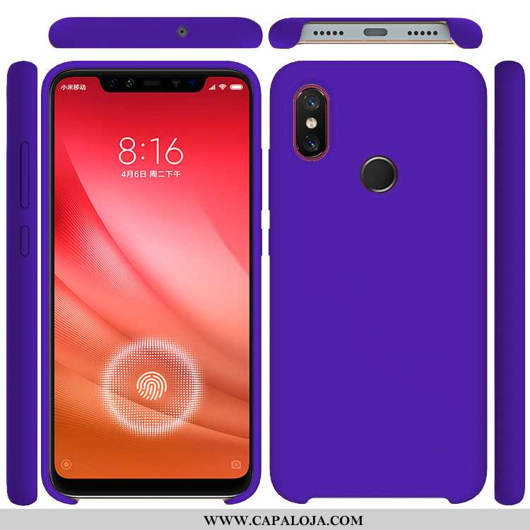 Capa Xiaomi Mi 8 Pro Silicone Capas Telemóvel Lisas Roxo, Xiaomi Mi 8 Pro Discovery Online