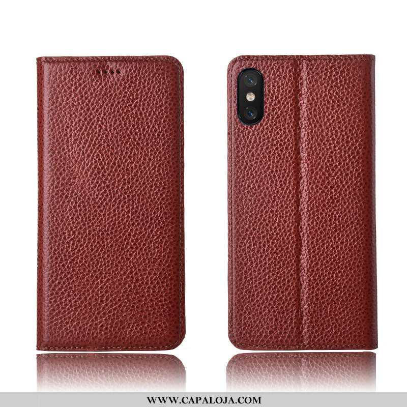 Capa Xiaomi Mi 8 Pro Soft Completa Masculino Cover Castanho, Capas Xiaomi Mi 8 Pro Protetoras Barato