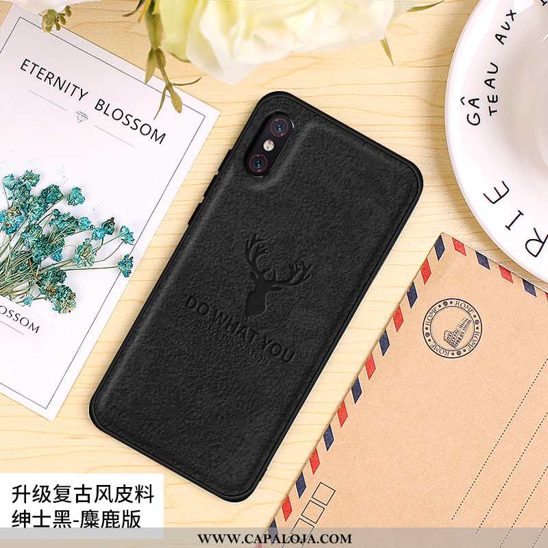 Capa Xiaomi Mi 8 Pro Soft Telemóvel Couro Cases Cinza, Capas Xiaomi Mi 8 Pro Silicone Baratos