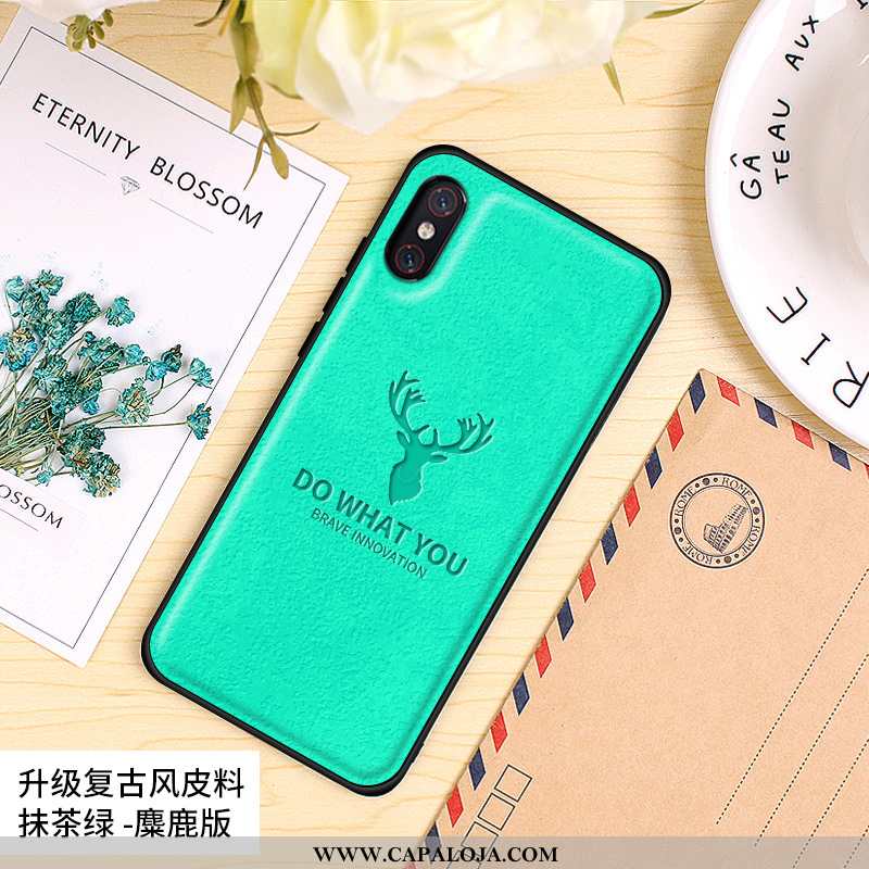 Capa Xiaomi Mi 8 Pro Soft Telemóvel Couro Cases Cinza, Capas Xiaomi Mi 8 Pro Silicone Baratos