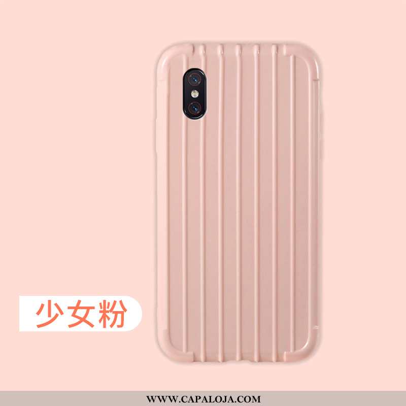 Capa Xiaomi Mi 8 Pro Soft Telemóvel Masculino Antiqueda Azul, Capas Xiaomi Mi 8 Pro Protetoras Barat