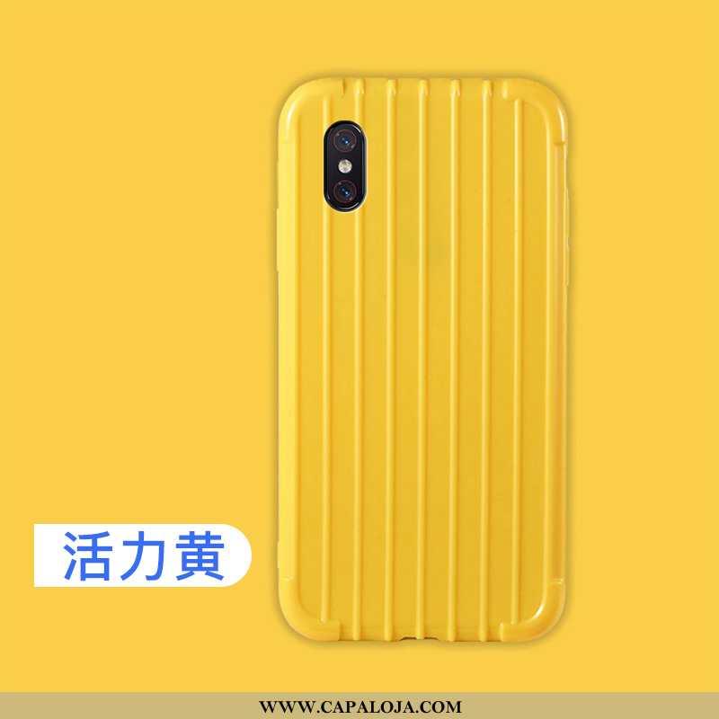 Capa Xiaomi Mi 8 Pro Soft Telemóvel Masculino Antiqueda Azul, Capas Xiaomi Mi 8 Pro Protetoras Barat