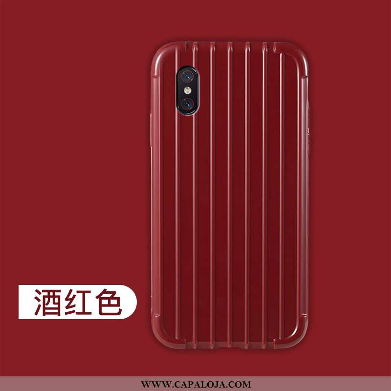 Capa Xiaomi Mi 8 Pro Soft Telemóvel Masculino Antiqueda Azul, Capas Xiaomi Mi 8 Pro Protetoras Barat