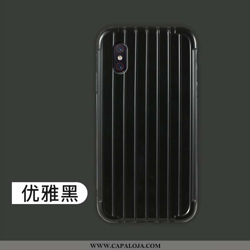 Capa Xiaomi Mi 8 Pro Soft Telemóvel Masculino Antiqueda Azul, Capas Xiaomi Mi 8 Pro Protetoras Barat