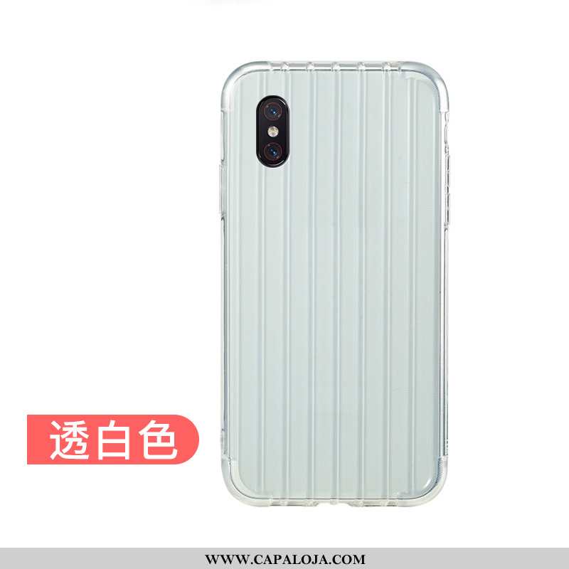 Capa Xiaomi Mi 8 Pro Soft Telemóvel Masculino Antiqueda Azul, Capas Xiaomi Mi 8 Pro Protetoras Barat