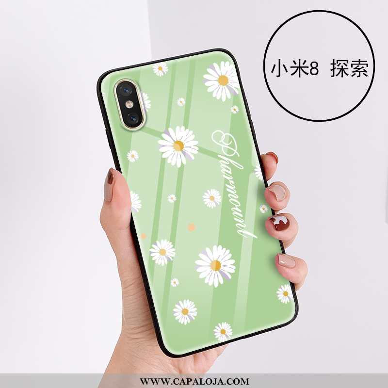 Capa Xiaomi Mi 8 Pro Vidro Telemóvel Capas Rosa, Xiaomi Mi 8 Pro Fofas Baratas