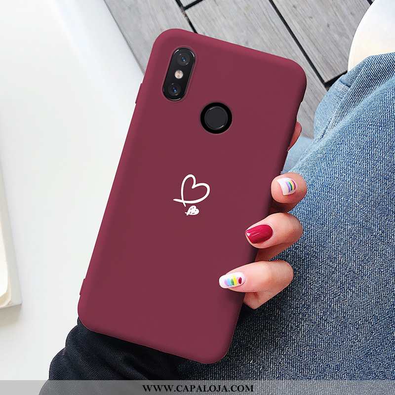 Capa Xiaomi Mi 8 Protetoras Personalizado Slim Pequena Bordô, Capas Xiaomi Mi 8 Silicone Online