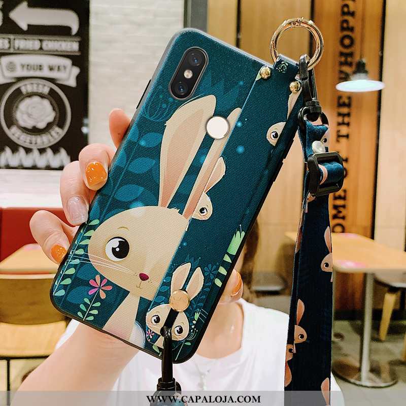 Capa Xiaomi Mi 8 Silicone Protetoras Desenho Animado Wrisband Verde, Capas Xiaomi Mi 8 Cordao Compra