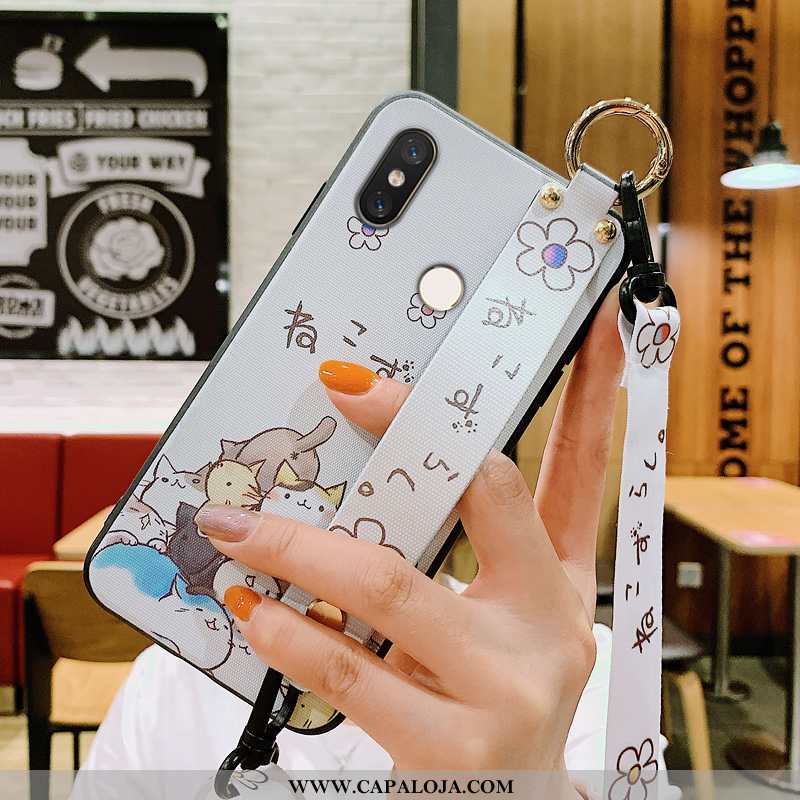 Capa Xiaomi Mi 8 Silicone Protetoras Desenho Animado Wrisband Verde, Capas Xiaomi Mi 8 Cordao Compra