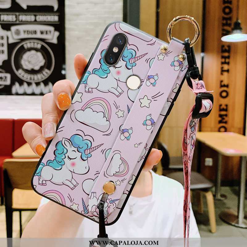 Capa Xiaomi Mi 8 Silicone Protetoras Desenho Animado Wrisband Verde, Capas Xiaomi Mi 8 Cordao Compra