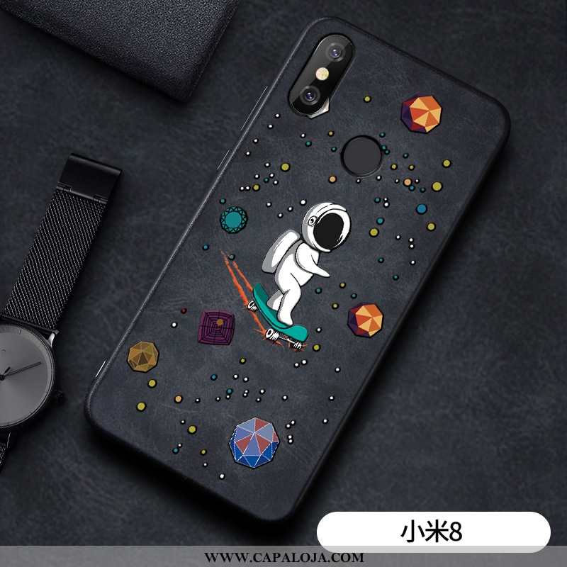 Capa Xiaomi Mi 8 Silicone Tela Cases Preto, Capas Xiaomi Mi 8 Criativas Baratas