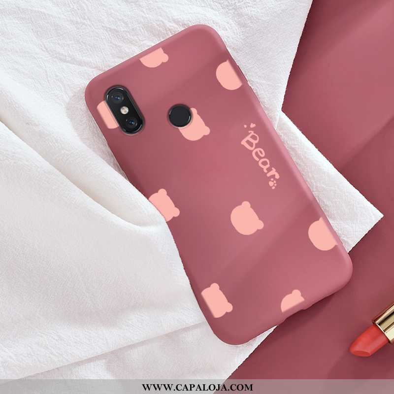 Capa Xiaomi Mi 8 Silicone Vermelha Cases Criativas Vermelho, Capas Xiaomi Mi 8 Fosco Baratas