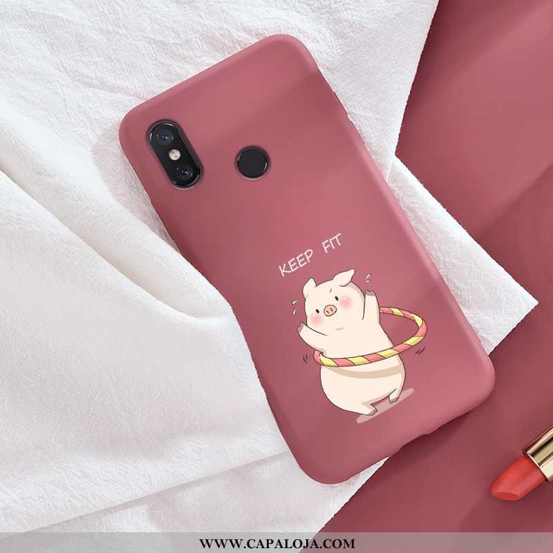 Capa Xiaomi Mi 8 Silicone Vermelha Cases Criativas Vermelho, Capas Xiaomi Mi 8 Fosco Baratas