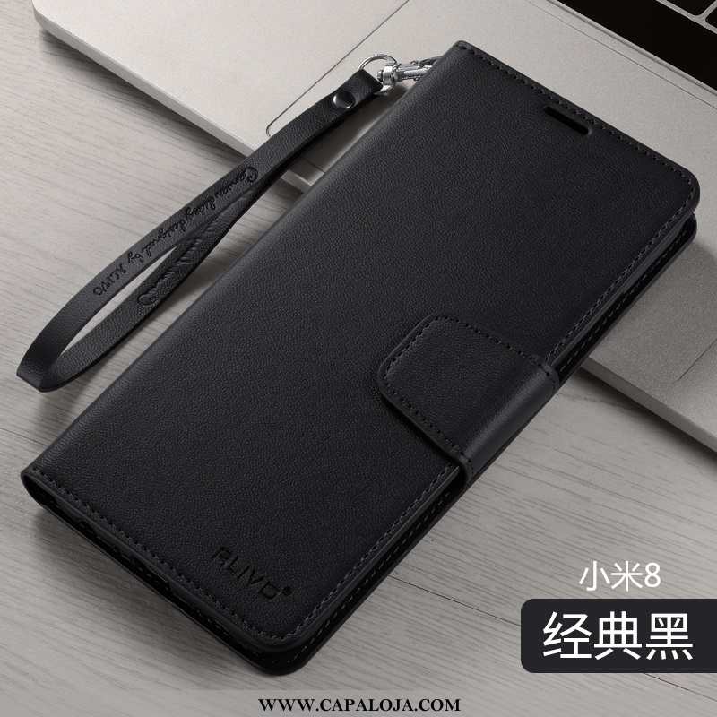 Capa Xiaomi Mi 8 Slim Primavera Pequena Telemóvel Roxo, Capas Xiaomi Mi 8 Couro Promoção