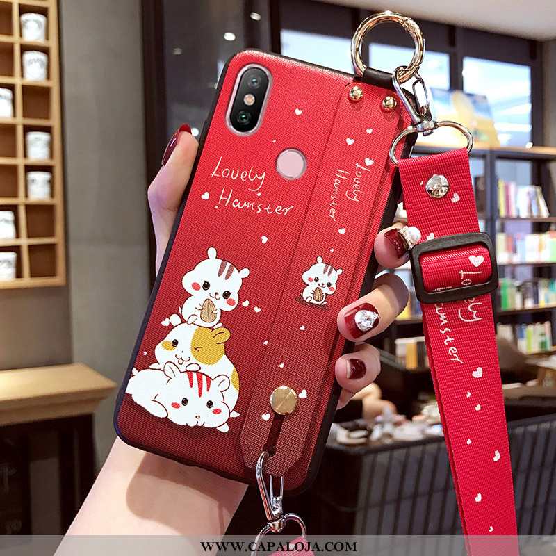 Capa Xiaomi Mi 8 Soft Antiqueda Vermelha Tendencia Rosa, Capas Xiaomi Mi 8 Protetoras Venda