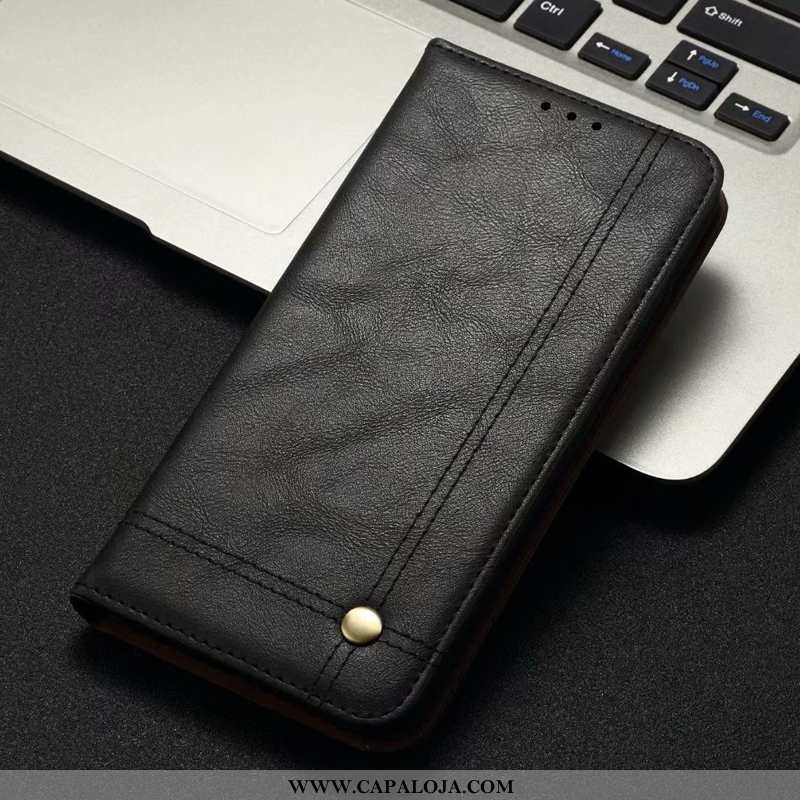 Capa Xiaomi Mi 9 Lite Couro Cover Capas Business Preto, Xiaomi Mi 9 Lite Cases Baratas