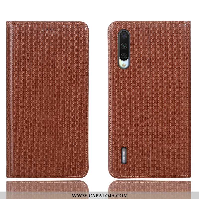 Capa Xiaomi Mi 9 Lite Couro Legitimo Cases Primavera Cover Castanho, Capas Xiaomi Mi 9 Lite Protetor