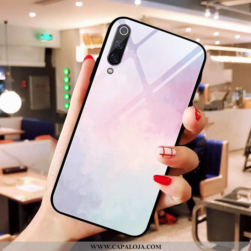 Capa Xiaomi Mi 9 Lite Tendencia Pequena Malha Claro Rosa, Capas Xiaomi Mi 9 Lite Vidro Online