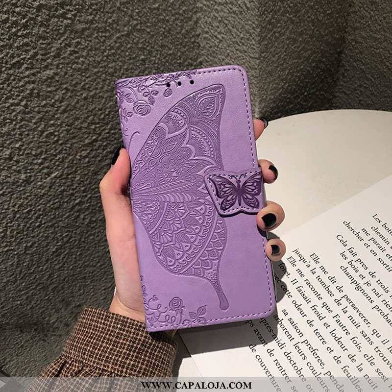 Capa Xiaomi Mi 9 Se Couro Telemóvel Completa Masculino Roxo, Capas Xiaomi Mi 9 Se Protetoras Promoçã