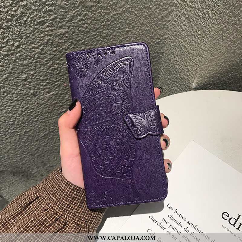 Capa Xiaomi Mi 9 Se Couro Telemóvel Completa Masculino Roxo, Capas Xiaomi Mi 9 Se Protetoras Promoçã