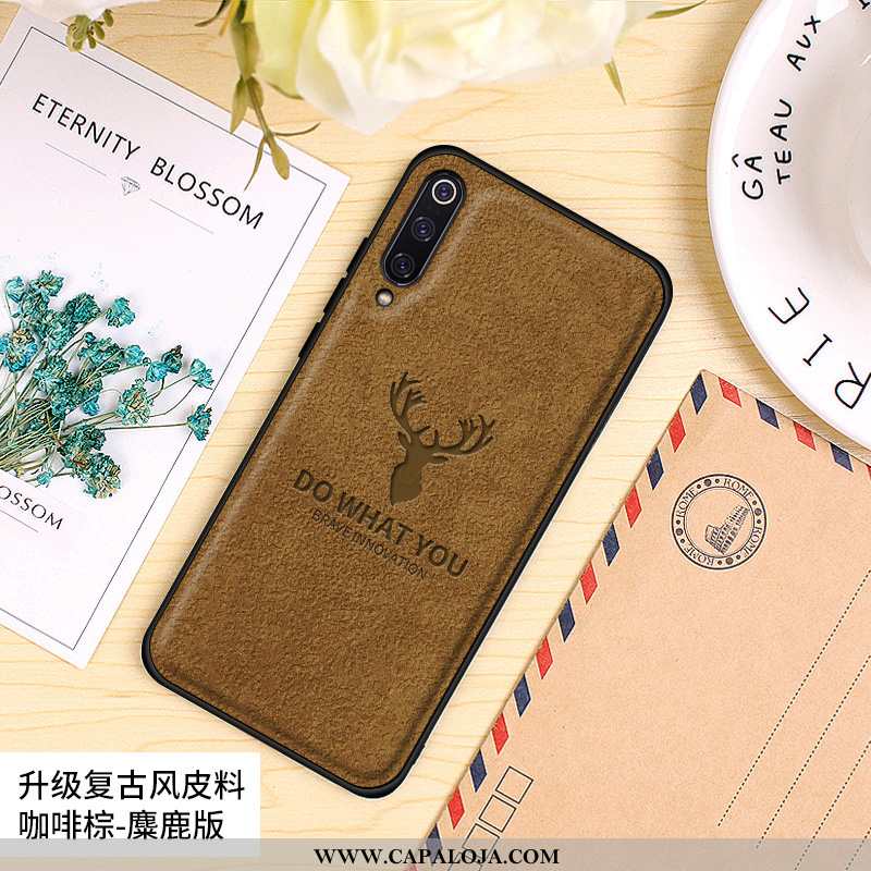 Capa Xiaomi Mi 9 Se Criativas Personalizada Telemóvel Couro Castanho, Capas Xiaomi Mi 9 Se Vintage V