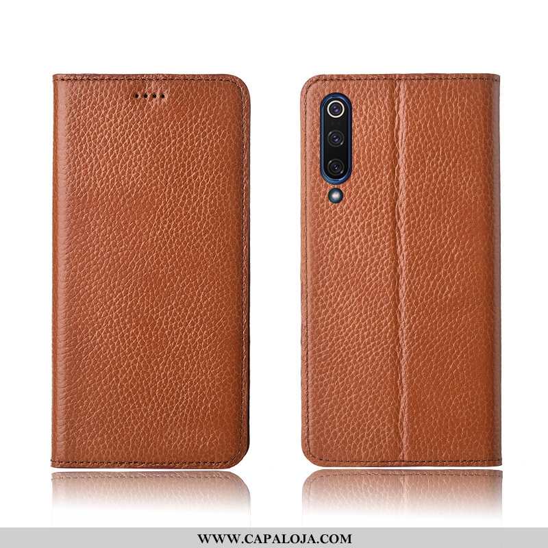 Capa Xiaomi Mi 9 Se Silicone Telemóvel Masculino Capas Castanho, Xiaomi Mi 9 Se Couro Genuíno Barato