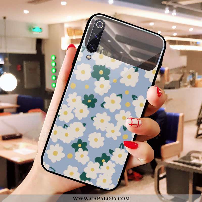 Capa Xiaomi Mi 9 Se Vidro Vermelha Coração Floridas, Capas Xiaomi Mi 9 Se Azul Online