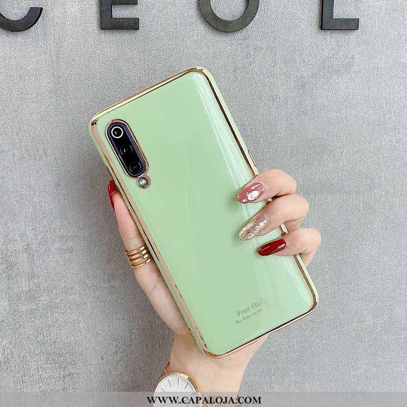 Capa Xiaomi Mi 9 Silicone Completa Soft Telemóvel Verde, Capas Xiaomi Mi 9 Tendencia Baratas